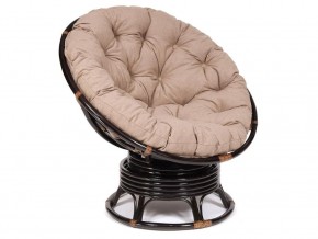 Кресло-качалка Papasan w 23/01 B с подушкой Antique brown, экошерсть Коричневый в Златоусте - zlatoust.магазин96.com | фото