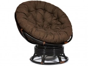 Кресло-качалка Papasan w 23/01 B с подушкой Antique brown, ткань Коричневый в Златоусте - zlatoust.магазин96.com | фото