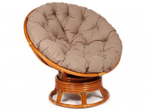 Кресло-качалка Papasan w 23/01 B с подушкой Cognac, экошерсть Коричневый в Златоусте - zlatoust.магазин96.com | фото