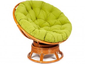 Кресло-качалка Papasan w 23/01 B с подушкой Cognac, флок Олива в Златоусте - zlatoust.магазин96.com | фото