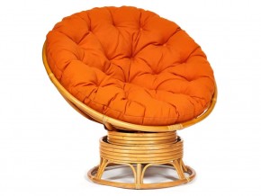 Кресло-качалка Papasan w 23/01 B с подушкой Honey, ткань Оранжевый в Златоусте - zlatoust.магазин96.com | фото