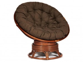 Кресло-качалка Papasan w 23/01 B с подушкой Pecan, ткань Коричневый в Златоусте - zlatoust.магазин96.com | фото