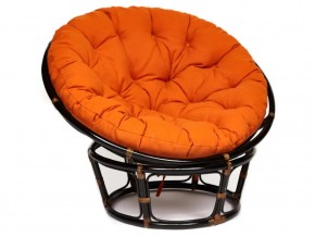 Кресло Papasan 23/01 W с подушкой Antique brown, ткань Оранжевый в Златоусте - zlatoust.магазин96.com | фото