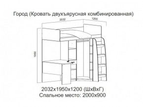 Кровать двухъярусная комбинированная в Златоусте - zlatoust.магазин96.com | фото