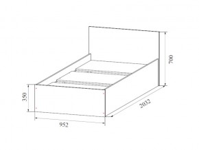 Кровать одинарная (Без матраца 0,9*2,0) в Златоусте - zlatoust.магазин96.com | фото