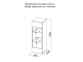 Шкаф навесной (со стеклом) в Златоусте - zlatoust.магазин96.com | фото