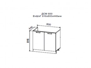 Шкаф нижний ДСМ800 под мойку в Златоусте - zlatoust.магазин96.com | фото